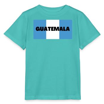 Guatemala dans Les couleurs du drapeau guatémaltèque - T-shirt bio MINI CREATOR Stanley/Stella Enfant - bleu piscine - Devant