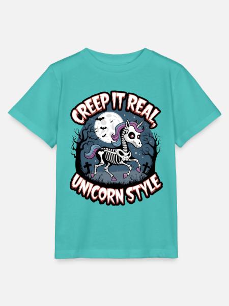Grusel es im echten Einhorn-Stil - Stanley/Stella Kinder T-Shirt MINI CREATOR - Poolblau