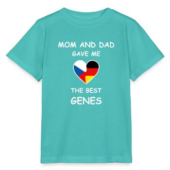 Tschechische Wurzeln & Deutschland - Best Genes - Stanley/Stella Kinder T-Shirt MINI CREATOR  - Poolblau - Vorne