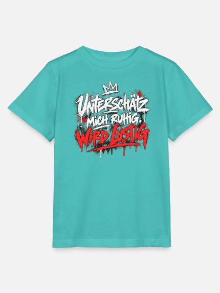 Unterschätz mich ruhig, wird Lustig - Stanley/Stella Kinder T-Shirt MINI CREATOR - Poolblau