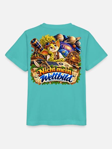 Wenuma Nicht mein Weltbild - Stanley/Stella Kinder T-Shirt MINI CREATOR - Poolblau