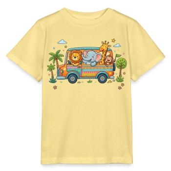Safari Freunde im bunten Van - Stanley/Stella Kinder T-Shirt MINI CREATOR  - Gelb Viva  - Vorne