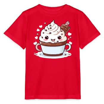 Charmanter Kakao-Begleiter - Stanley/Stella Kinder T-Shirt MINI CREATOR  - Rot - Vorne - Jaiden (125cm)