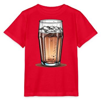 Cola-Glas - Stanley/Stella Kinder T-Shirt MINI CREATOR  - Rot - Vorne - Jaiden (125cm)