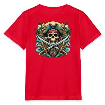 Pirate Logo - Stanley/Stella MINI CREATOR Kids’ T-Shirt - red - Front - Jaiden (125cm)