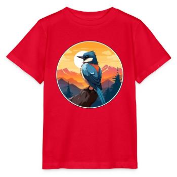 Jay Vogel Buntes Aquarell Cartoon Kawaii Tier - Stanley/Stella Kinder T-Shirt MINI CREATOR  - Rot - Vorne - Jaiden (125cm)