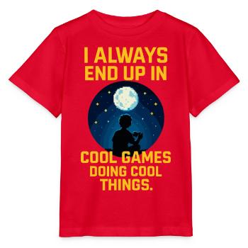 Gamer Spruch Cool Games - Stanley/Stella Kinder T-Shirt MINI CREATOR  - Rot - Vorne - Jaiden (125cm)