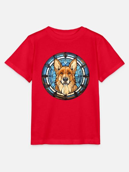 Karpatenschäferhund Rasse Buntglas Farbe - Stanley/Stella Kinder T-Shirt MINI CREATOR - Rot
