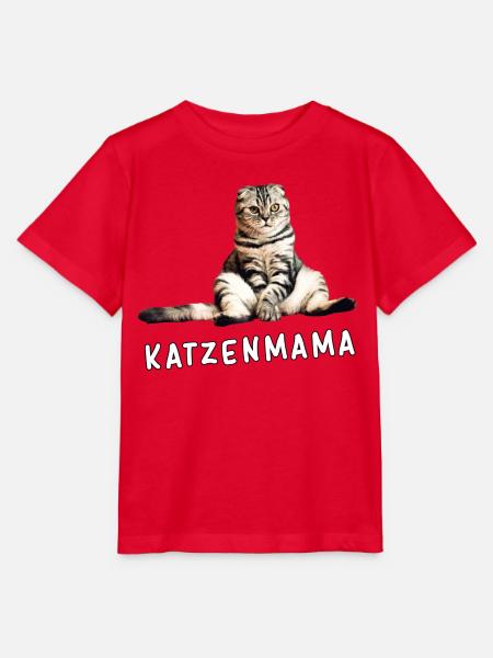 Katze – Katzenmama - Stanley/Stella Kinder T-Shirt MINI CREATOR - Rot