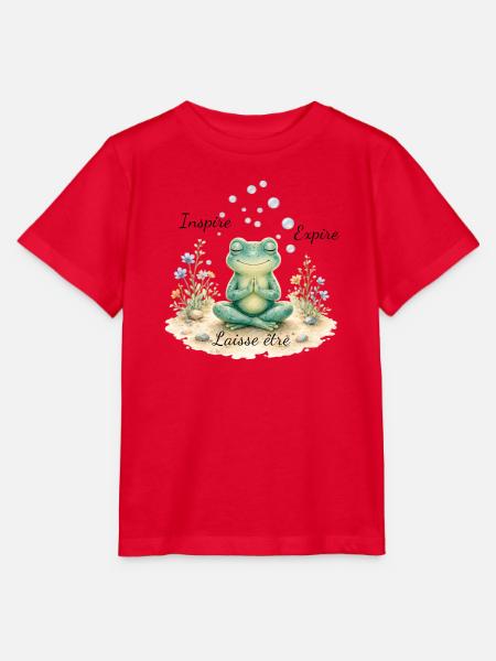 Meditativer Zen-Frosch - Stanley/Stella Kinder T-Shirt MINI CREATOR - Rot