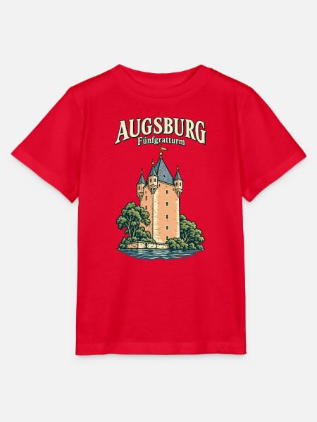Augsburg Fünfgratturm - Stanley/Stella Kinder T-Shirt MINI CREATOR  - Rot