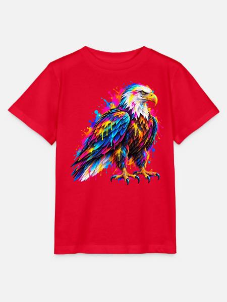 Weißkopfseeadler – Bunte Neon Graffiti Kunst - Stanley/Stella Kinder T-Shirt MINI CREATOR  - Rot