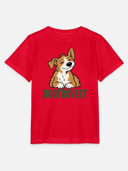 Dogtrovert Lustiger Introvertierter Hundeliebhaber-Design - Stanley/Stella Kinder T-Shirt MINI CREATOR  - Rot