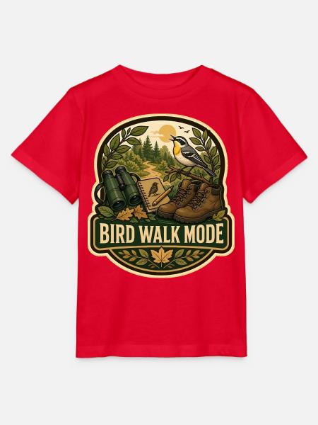 BIRD WALK MODE Wolken - Stanley/Stella Kinder T-Shirt MINI CREATOR - Rot