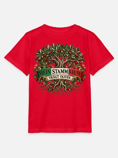 Mein Stammbaum trägt Oliven - Stanley/Stella Kinder T-Shirt MINI CREATOR - Rot
