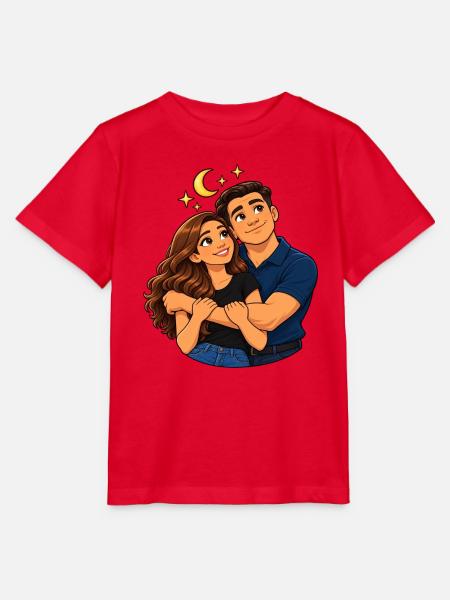 Moonlit Embrace Duo - Stanley/Stella Kinder T-Shirt MINI CREATOR  - Rot