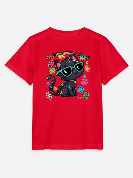 Regenbogen-Astronomen-Katzen-Humor - Stanley/Stella Kinder T-Shirt MINI CREATOR - Rot