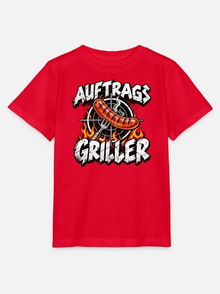 Auftrags Griller: Feuer & Wurst - Stanley/Stella Kinder T-Shirt MINI CREATOR - Rot