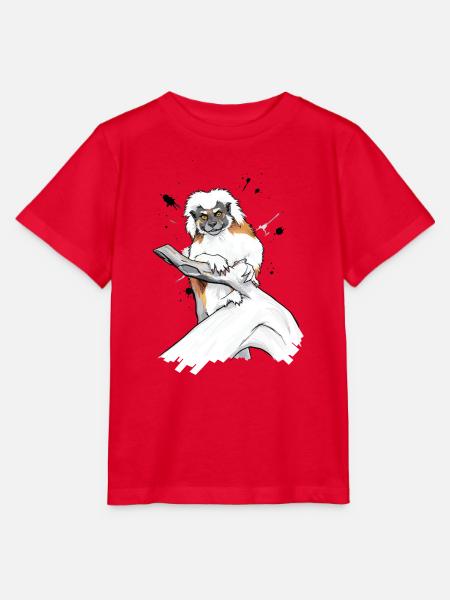 Lemur auf Ast - Stanley/Stella Kinder T-Shirt MINI CREATOR - Rot