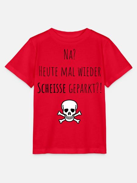 Scheisse geparkt Falschparker Parker Auto Radweg - Stanley/Stella Kinder T-Shirt MINI CREATOR - Rot