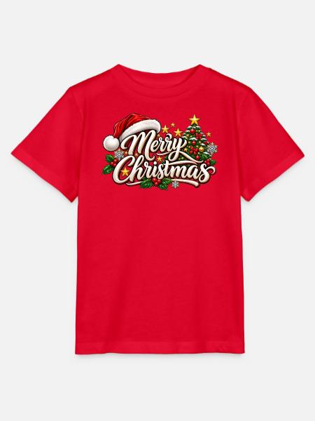 Frohe Weihnachten Ornament-Schrift - Stanley/Stella Kinder T-Shirt MINI CREATOR - Rot