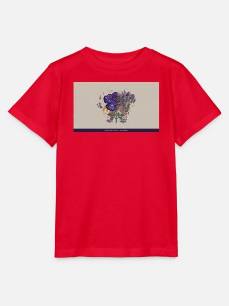 Kosmosrose: Nebelblütenstrauß - Stanley/Stella Kinder T-Shirt MINI CREATOR - Rot