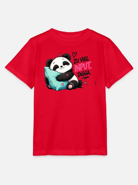 Zu viel Input Digga Panda - Stanley/Stella Kinder T-Shirt MINI CREATOR  - Rot