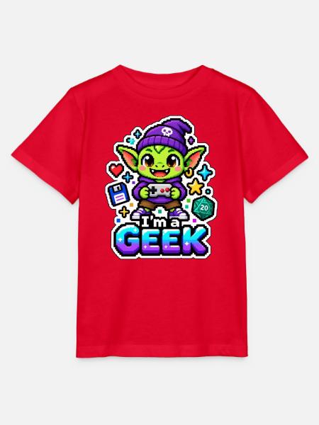 ICH BIN EIN NERD - Goblinspieler - Stanley/Stella Kinder T-Shirt MINI CREATOR  - Rot