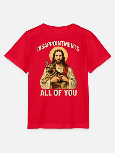 Disappointments Jesus mit Schäferhund - Stanley/Stella Kinder T-Shirt MINI CREATOR - Rot