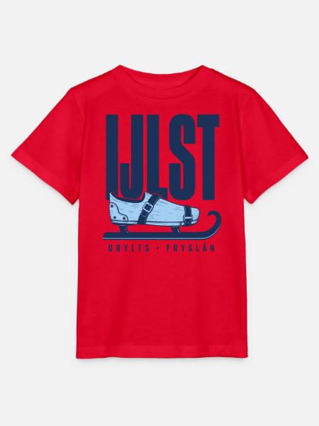 IJlst Drylts Friesland Holzschlittschuh Design - Stanley/Stella Kinder T-Shirt MINI CREATOR - Rot