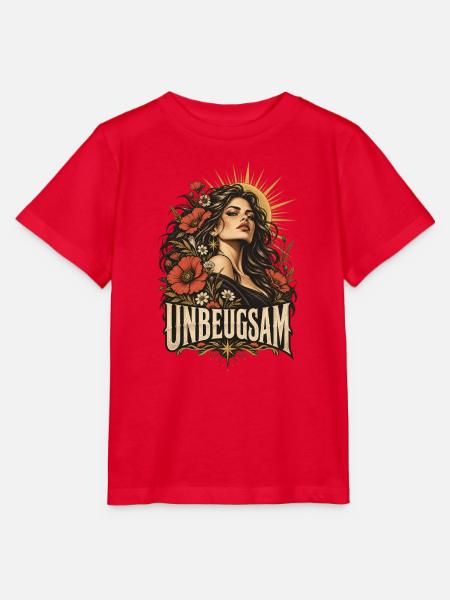 Unbeugsam Blütenporträt Frau - Stanley/Stella Kinder T-Shirt MINI CREATOR  - Rot