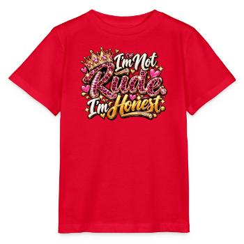 Ich bin ehrlich, nicht unhöflich - Stanley/Stella Kinder T-Shirt MINI CREATOR  - Rot - Vorne - Jaiden (125cm)
