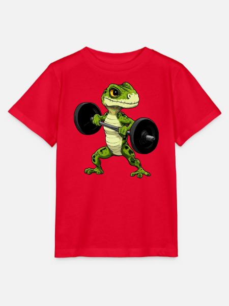Eidechsen Fitness / Trainer Eidechse - Stanley/Stella Kinder T-Shirt MINI CREATOR - Rot