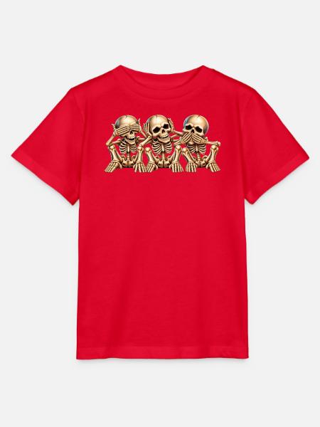 Drei Skelette Pose - Stanley/Stella Kinder T-Shirt MINI CREATOR - Rot
