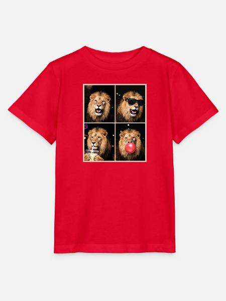 Löwen Löwe - Stanley/Stella Kinder T-Shirt MINI CREATOR - Rot