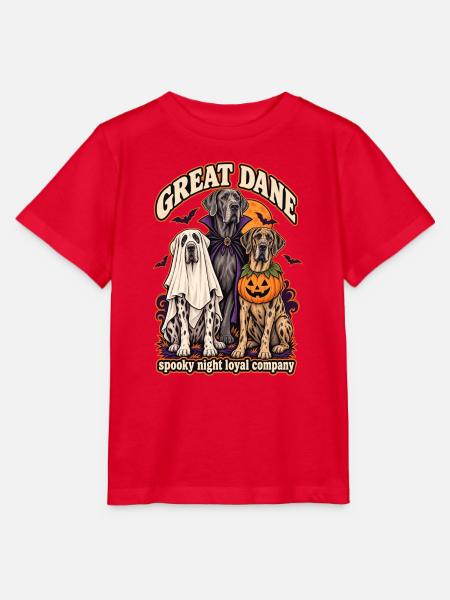 Spooky Night Loyal Company – Deutsche Dogge Halloween - Stanley/Stella Kinder T-Shirt MINI CREATOR  - Rot