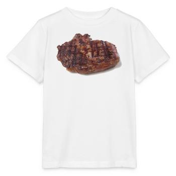Steak - Stanley/Stella MINI CREATOR Kids’ T-Shirt - white - Front - Maike (125cm)