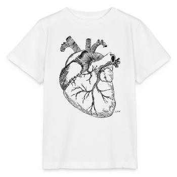 Anatomisches Herz - Stanley/Stella Kinder T-Shirt MINI CREATOR  - Weiß - Vorne - Maike (125cm)