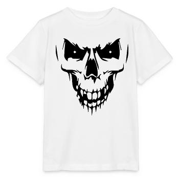 Totenkopf - Stanley/Stella Kinder T-Shirt MINI CREATOR  - Weiß - Vorne - Maike (125cm)