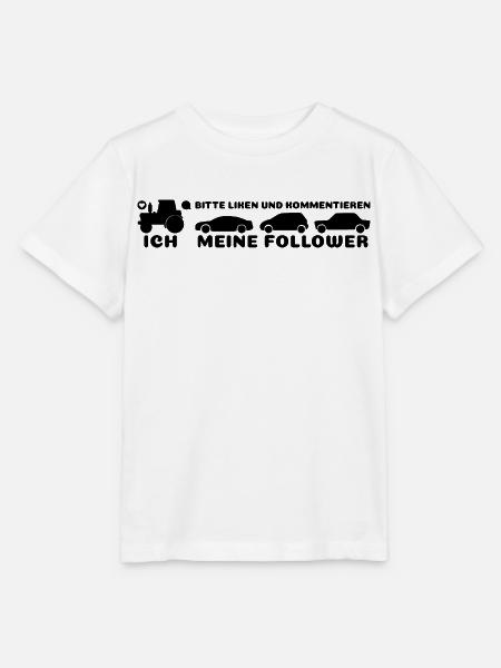 Ich, meine Follower Traktor Autos Landwirt Bauer - Stanley/Stella Kinder T-Shirt MINI CREATOR - Weiß