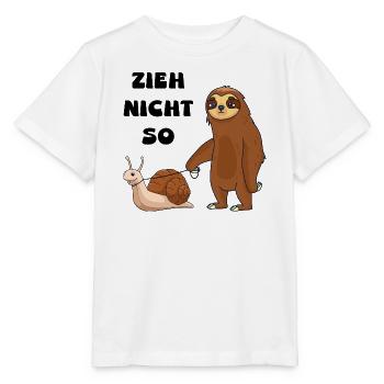 Zieh nicht so Schnecke und ein Faultier - Stanley/Stella Kinder T-Shirt MINI CREATOR  - Weiß - Vorne - Maike (125cm)