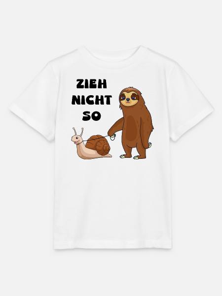 Zieh nicht so Schnecke und ein Faultier - Stanley/Stella Kinder T-Shirt MINI CREATOR  - Weiß