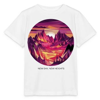 New Day, New Heights - Stanley/Stella MINI CREATOR Kids’ T-Shirt - white - Front - Maike (125cm)