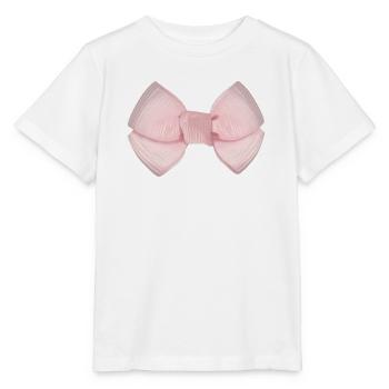 Schleife Rosa - Stanley/Stella Kinder T-Shirt MINI CREATOR  - Weiß - Vorne - Maike (125cm)