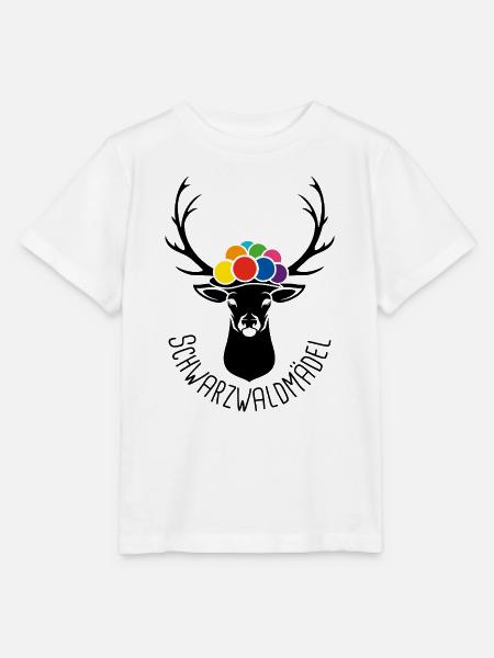 Hirsch Schwarzwaldmädel schwarz - Stanley/Stella Kinder T-Shirt MINI CREATOR - Weiß