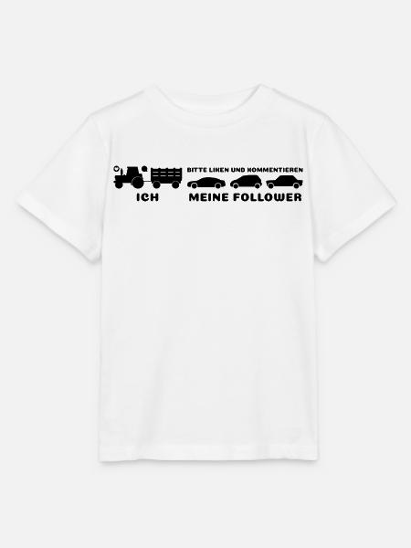 Ich meine Follower Liken und Kommentieren Traktor - Stanley/Stella Kinder T-Shirt MINI CREATOR  - Weiß
