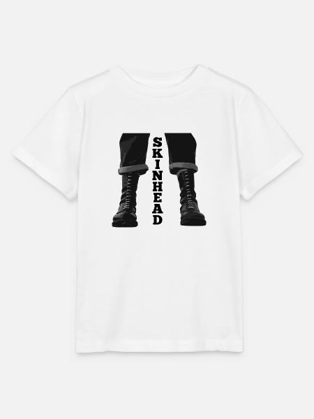 Skinhead Boots - Stanley/Stella Kinder T-Shirt MINI CREATOR - Weiß