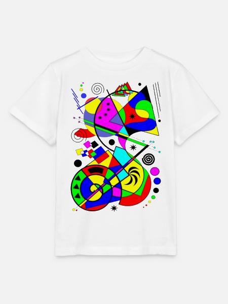abstrakte Kunst bunte Muster bunte Farben Formen - Stanley/Stella Kinder T-Shirt MINI CREATOR  - Weiß