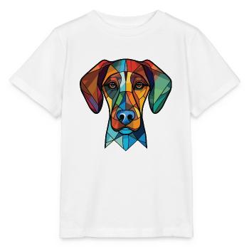 Cao De Castro Laboreiro Hunderasse Aquarellglas - Stanley/Stella Kinder T-Shirt MINI CREATOR  - Weiß - Vorne - Maike (125cm)