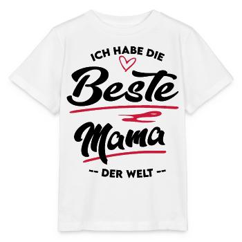 Baby Kinder Beste Beste Mama Mutti - Stanley/Stella Kinder T-Shirt MINI CREATOR  - Weiß - Vorne - Maike (125cm)